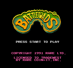 Battletoads (USA) Title Screen